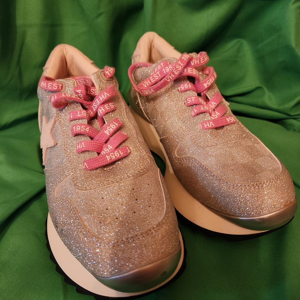 Vintage Havana Silver and Pink Athletic Shoes